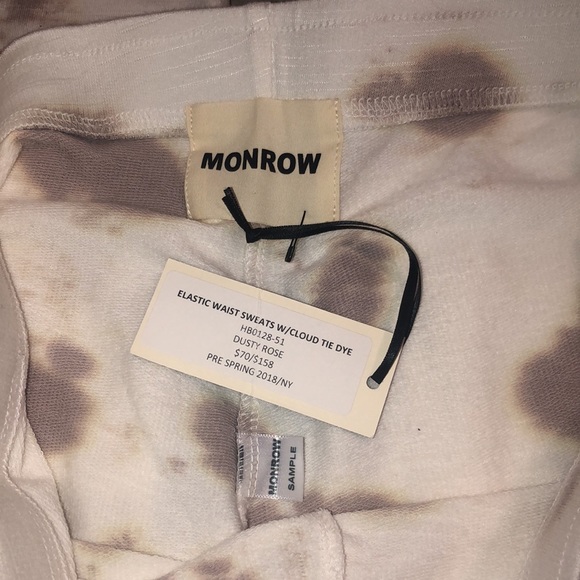 MONROW ELASTIC WAIST SWEATS WITH CLOUD TIE DYE - Picture 6 of 6